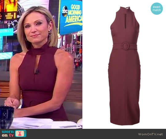 Cinq a Sept Juniper Midi Dress worn by Amy Robach on Good Morning America