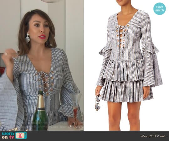 Caroline Constas Anastasia Dress worn by Kelly Dodd on The Real Housewives of Orange County