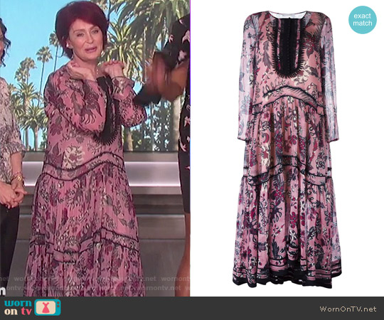 Chloe Floral Tiered Maxi Dress worn by Sharon Osbourne on The Talk