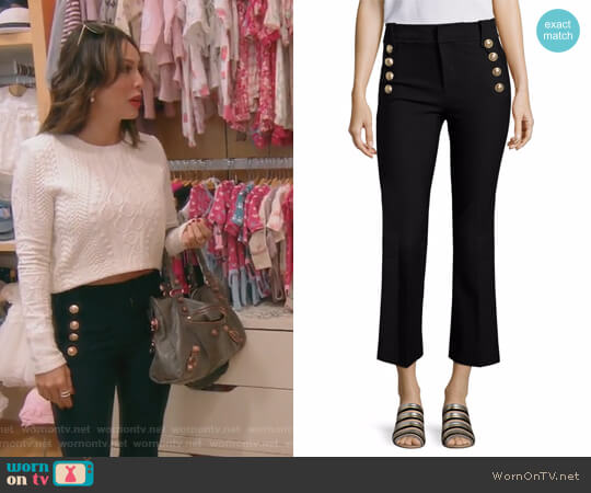 10 Crosby by Derek Lam Cropped Flared Sailor Trousers worn by Kelly Dodd on The Real Housewives of Orange County