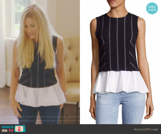10 Crosby Derek Lam Ruffled Two-in-One Top worn by Stephanie Hollman on The Real Housewives of Dallas