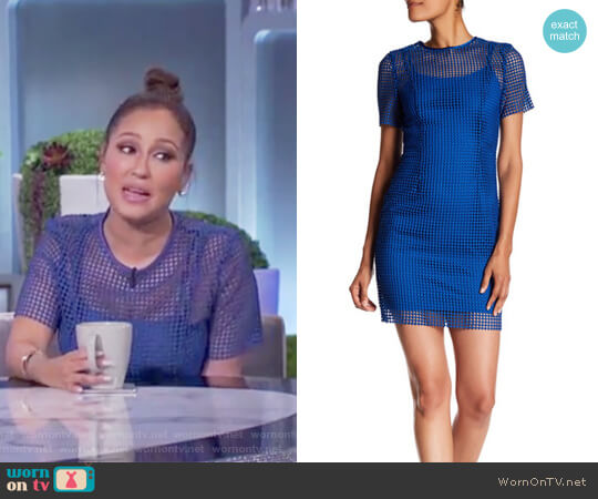 Diane von Furstenberg Chain Lace Dress worn by Adrienne Houghton on The Real