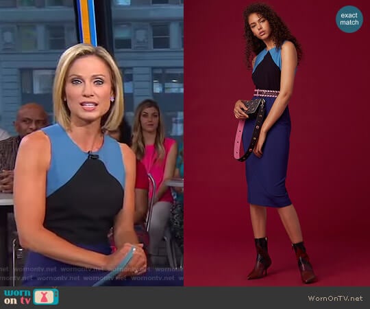 Diane von Furstenberg Tailored Midi Dress worn by Amy Robach on Good Morning America