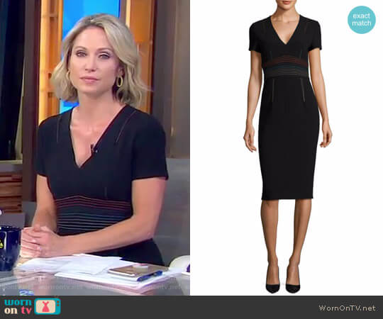 Diane von Furstenberg V-Neck Tailored Dress worn by Amy Robach on Good Morning America