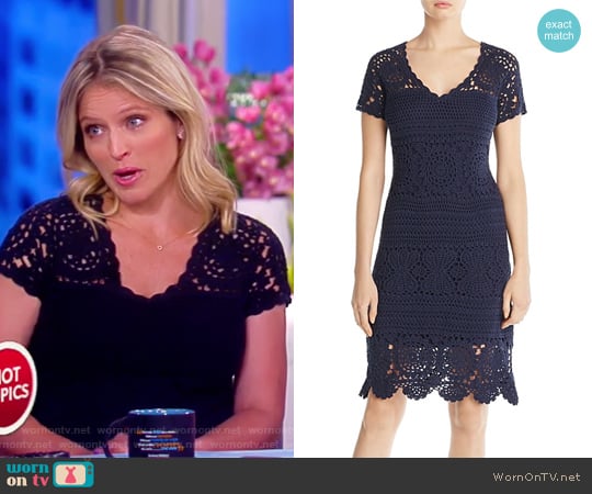 Elie Tahari Esme Crochet Dress worn by Sara Haines on The View