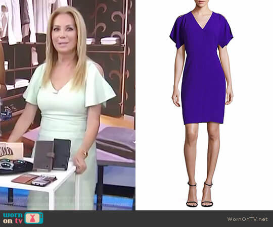 Elie Tahari Lourdes Cold-Shoulder Dress worn by Kathie Lee Gifford on Today