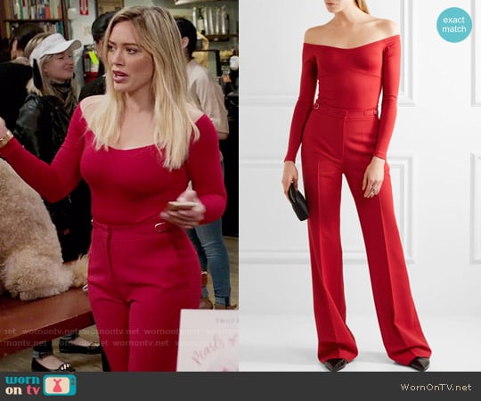 Gabriela Hearst Hobbs Bodysuit worn by Kelsey Peters (Hilary Duff) on Younger