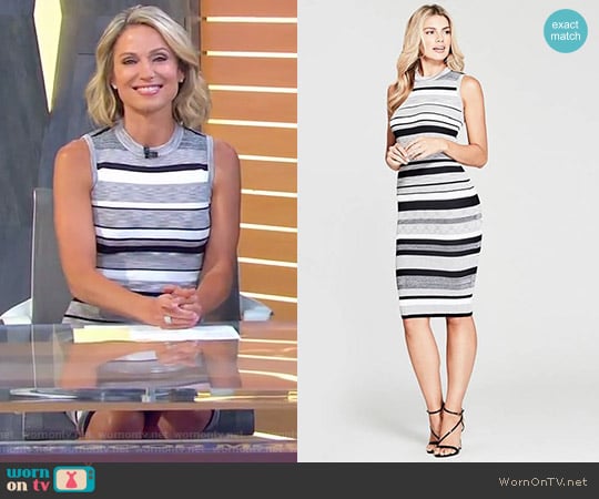 Marciano by Guess Felice Striped Sweater Dress worn by Amy Robach on Good Morning America