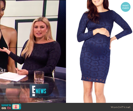 Ingrid & Isabel Boatneck Lace Maternity Dress worn by Carissa Loethen Culiner on E! News