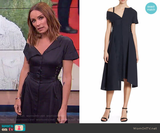 Jason Wu Asymmetrical Cotton Dress worn by Catt Sadler on E! News