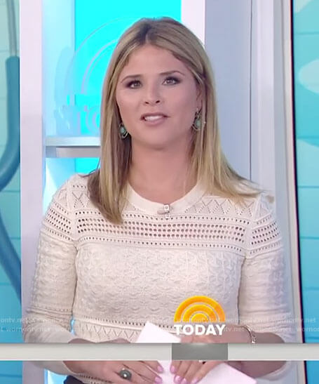 Jenna’s white eyelet sweater on Today