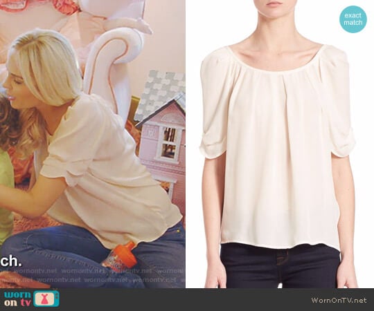 Joie Eleanor Silk Blouse worn by Kameron Westcott on The Real Housewives of Dallas