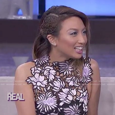 Jeannie’s Lace-top thanksgiving jumpsuit on The Real