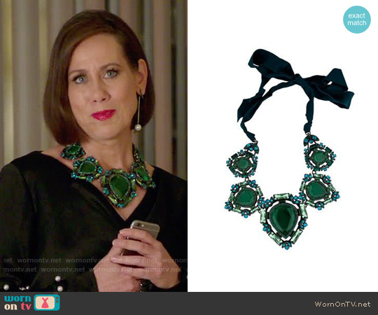 Lanvin Crystal Collar Necklace worn by Diana Trout (Miriam Shor) on Younger