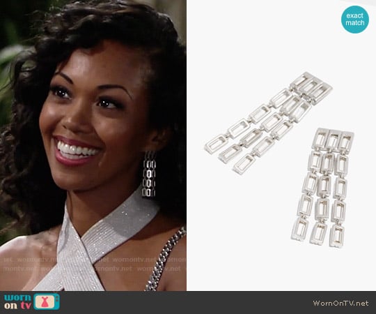Madewell After Midnight Earrings worn by Hilary Curtis (Mishael Morgan) on The Young and the Restless