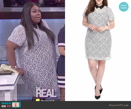 MICHAEL Michael Kors Lace T-Shirt Dress worn by Loni Love on The Real