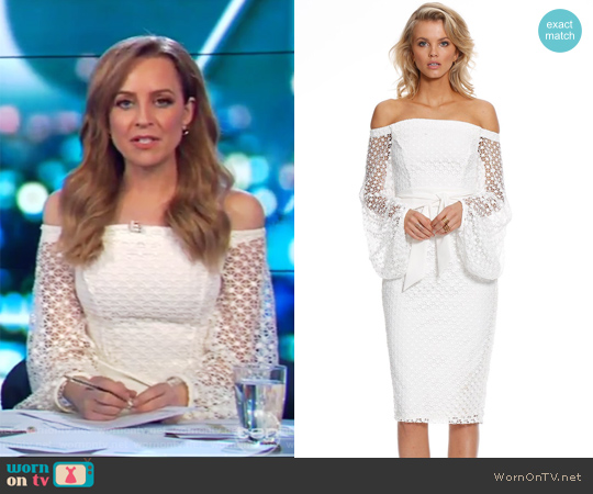 Pasduchas Floozy Sleeve Midi worn by Carrie Bickmore on The Project