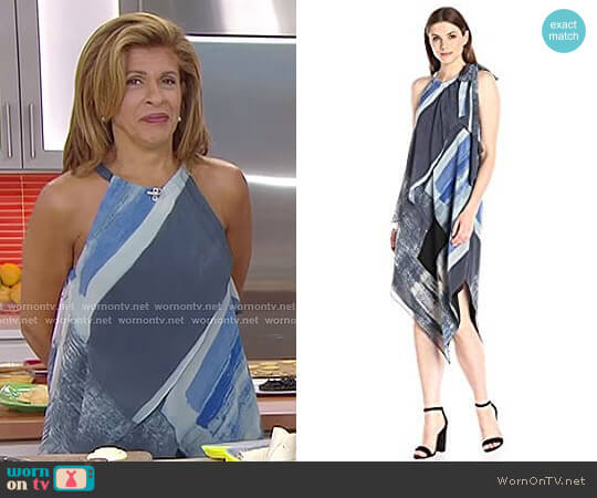 Rachel Rachel Roy Brushed Square Printed Scarf Dress worn by Hoda Kotb on Today
