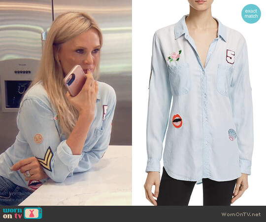 Rails Carter Chambray Patch Button-Down Shirt worn by Tamra Judge on The Real Housewives of Orange County