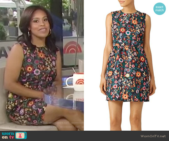 Red Valentino Fancy Flower Printed Dress worn by Sheinelle Jones on Today