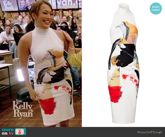 Solace London White Print Dakota Sheath