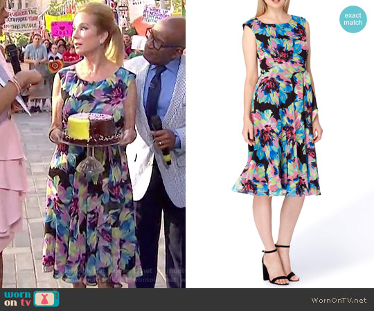 Tahari Floral Fit & Flare Dress worn by Kathie Lee Gifford on Today