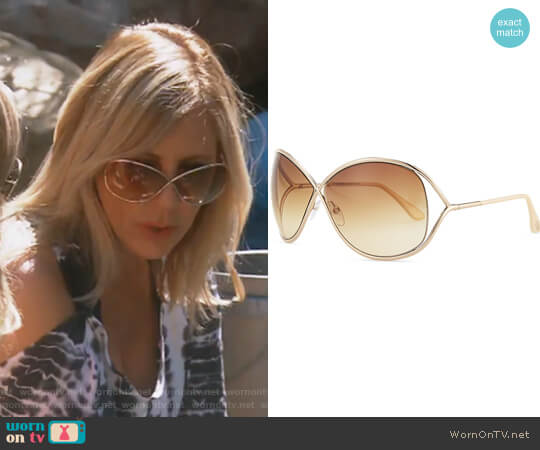 Tom Ford Miranda Sunglasses worn by Vicki Gunvalson on The Real Housewives of Orange County