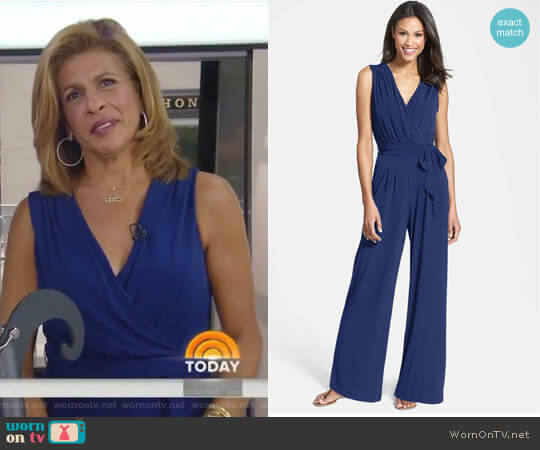 Vince Camuto Faux Wrap Jersey Jumpsuit worn by Hoda Kotb on Today