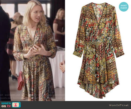 Zadig and Voltaire Printed Silk Dress worn by Jean Holloway (Naomi Watts ) on Gypsy
