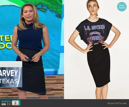 Zara Tube Skirt worn by Ginger Zee on Good Morning America