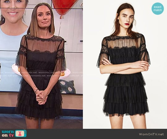 Zara Tulle and Lace Dress worn by Catt Sadler on E! News