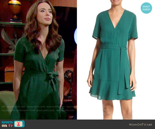 A.L.C. Micah Dress in Pine worn by Ivy Forrester (Ashleigh Brewer) on The Bold and the Beautiful