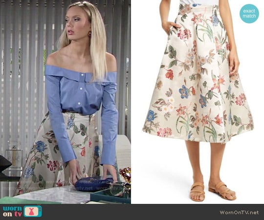 Alice + Olivia Fila Skirt worn by Abby Newman (Melissa Ordway) on The Young and the Restless