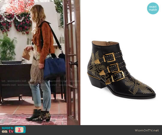 Chloe Susanna Stud Buckle Bootie worn by Phoebe Wells (Beau Garrett) on Girlfriends Guide to Divorce
