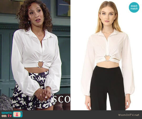 Cinq a Sept Trillian Top worn by Lily Winters (Christel Khalil) on The Young and the Restless