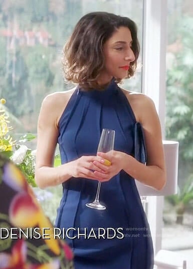 Delia’s blue contour seam dress on Girlfriends Guide to Divorce