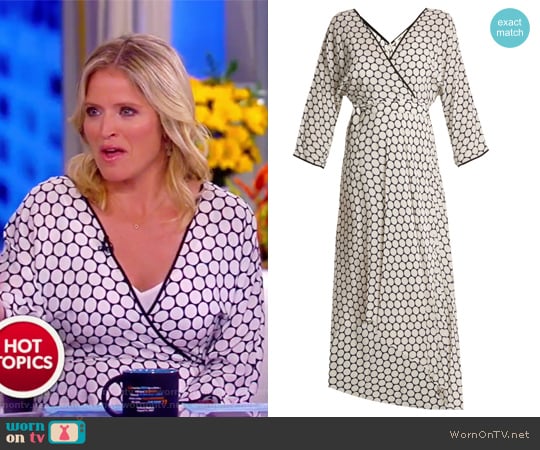 Diane von Furstenberg Polka-dot Wrap dress worn by Sara Haines on The View