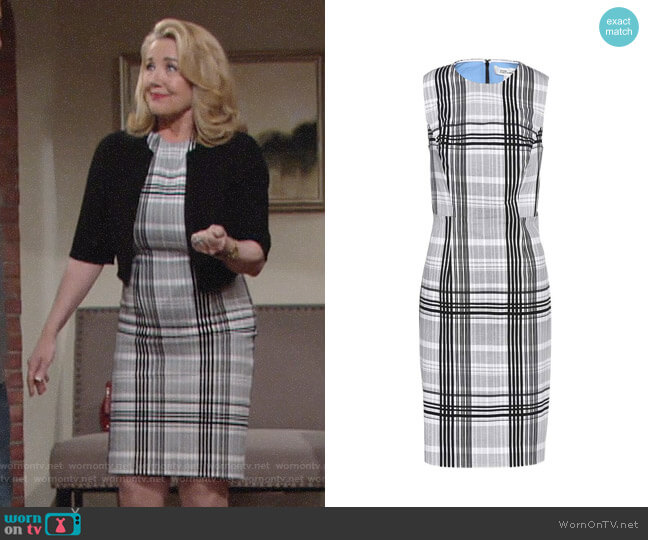 Diane von Furstenberg Sleeveless Tailored Dress worn by Nikki Reed Newman (Melody Thomas-Scott) on The Young and the Restless