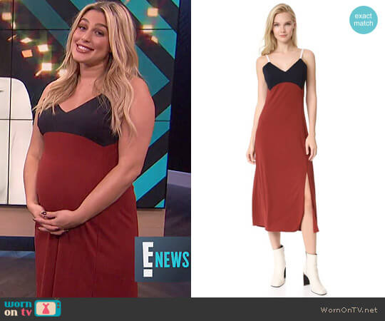 DKNY V Neck Slip Dress worn by Carissa Loethen Culiner on E! News