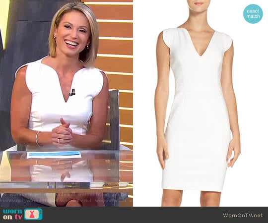 French Connection Lolo Stretch Sheath Dress worn by Amy Robach on Good Morning America