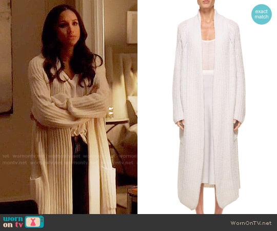 Gabriela Hearst Gunnersbury Cardigan worn by Rachel Zane (Meghan Markle) on Suits