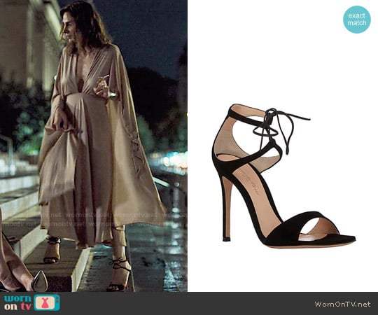Gianvito Rossi Darcy Sandals worn by Samantha Delmonico (Annie Parisse) on Friends from College