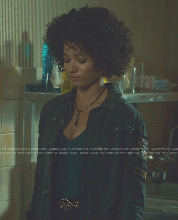 Maia’s green military jacket on Shadowhunters