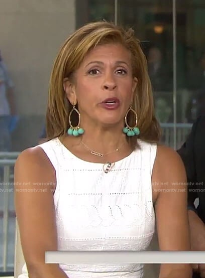 Hoda’s green pom pom earrings on Today