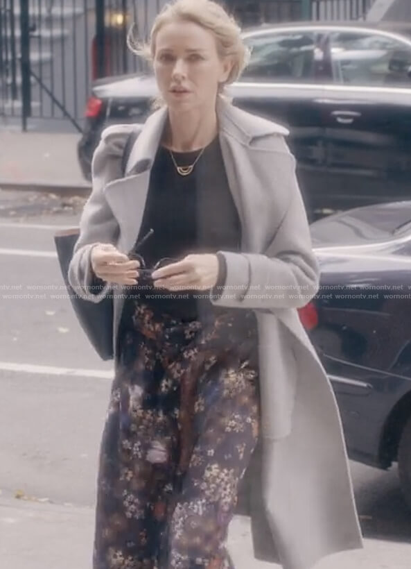 Jean’s grey cashmere trench coat on Gypsy