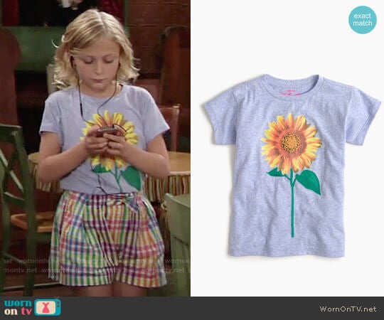 J.Crew Girls Sunflower T-shirt worn by Faith Newman (Alyvia Alyn Lind) on The Young and the Restless