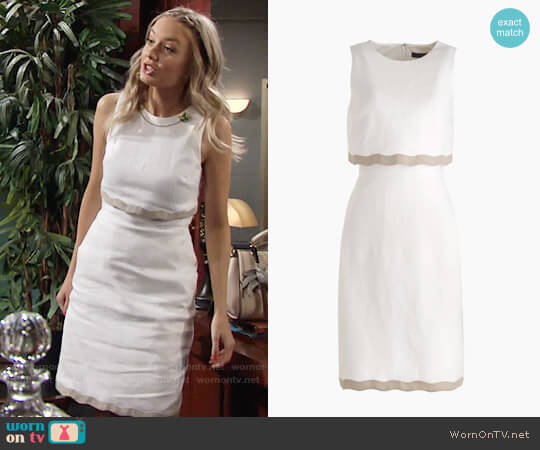 J.Crew Going Places Dress in Linen in White worn by Abby Newman (Melissa Ordway) on The Young and the Restless