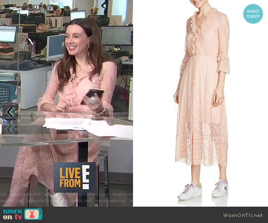 Maje Romancia Lace Midi Dress worn by Melanie Bromley on E! News
