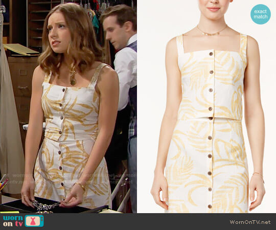MinkPink Paradise Button Front Top worn by Coco Spectra (Courtney Grosbeck) on The Bold and the Beautiful