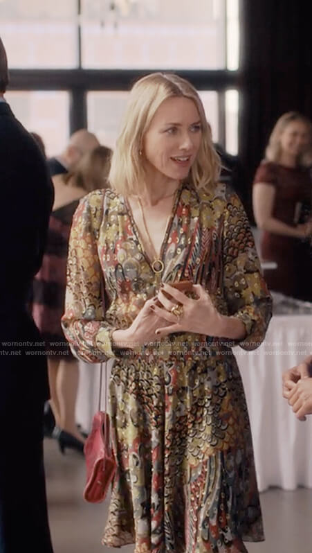 Jean’s printed silk dress on Gypsy